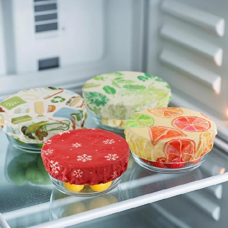 3pcs Elasticated Organic Cotton Beeswaxes Bowl Covers for Bread Proofing Food Freshness Storage Lids Kitchen Accessories