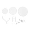 Hanging Bird Feeder Plastic 3 Trays Outdoor Hanging Bird Feeder Bowl for Yard Garden White