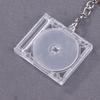 Blank Album Mini Cd Case Keychain Cd Player Keyring Peripheral Commemorative Album Key Holder For Diy Backpack Pendant