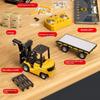 1 Set 2.4GHz Mini Remote Control Forklift Car Model Toy 1/64 Alloy RC Forklift True Lift-down-rotate With Rear Cargo