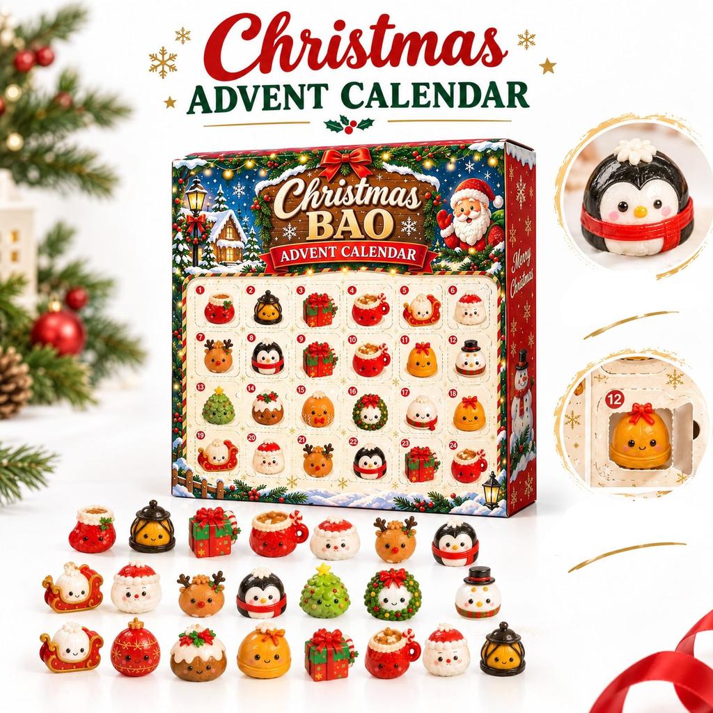 Christmas Advent Calendar Days with Cute Toys and Surprise Boxes