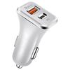 Double Port Fast Car Charger USB C PD18W and USB A QC3.0 Quick Charging Adapter for Smartphones Tablets Laptops