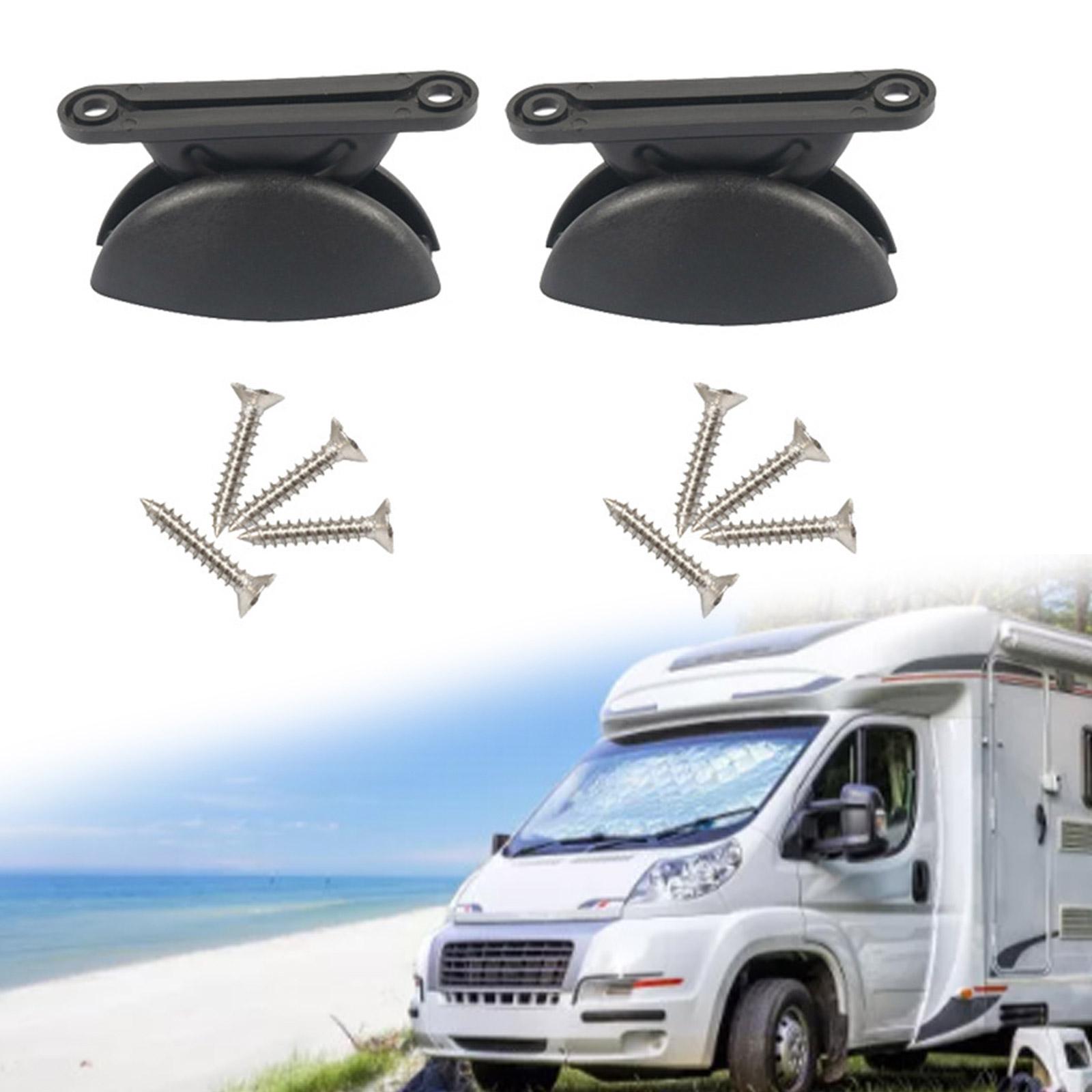 

2 комплекта держателей дверных фиксаторов для караванов, автодомов, пластиковых дверных стопоров с винтовым держателем дверного стопора