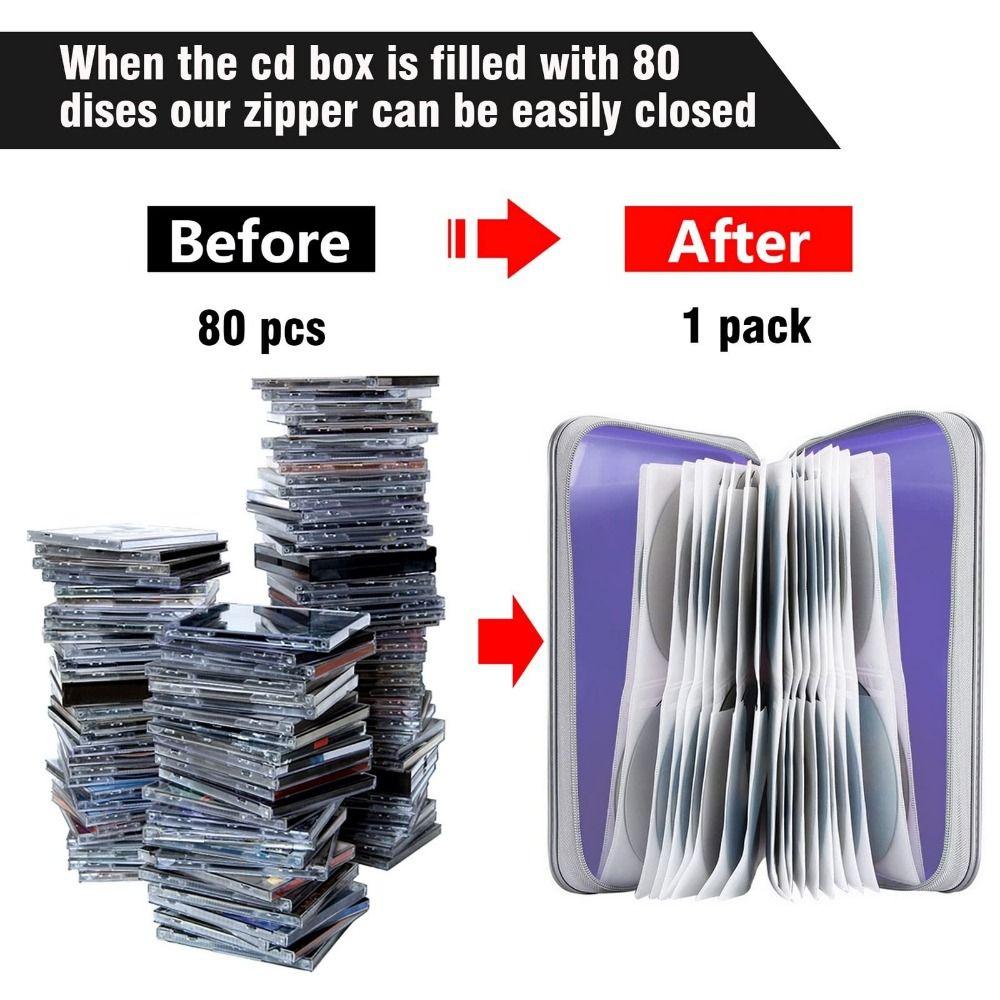 80er Kapazität CD-Hülle Halter Hartplastik CD-Hülle Geldbörse DVD-Hülle Halter DVD-Hülle CD/DVD-Album