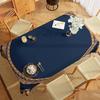 Minimalist Blue 2D Flat Printed Polyester Tablecloth Table Covers For Dining Table Room Decor Picnic Blanket Camping Supplies