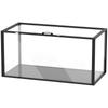 Hamster Cage Habitat Transparent Rodents 360° Panoramic View Anti-Bite 105x51x51cm Black