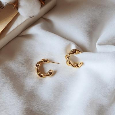 926 Silberschmuck Ohrringe, Tägliche Kette, 15K Vergoldeter Drehring