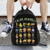 Tipi di Personaggi Brainrot Italiani Zaino Esterno Studente Escursionismo Viaggio Divertente Meme Daypack Borsa a Spalla per Computer Portatile