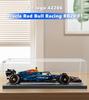 Sungvool Building Blocks F1 Race Car Acrylic Display Box with LEGO Technic F1 Race Freestanding Black Base Storage Reinforced Construction to Protect