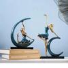Moon Girl Figure Ballet Dancer Statue Living Room TV Cabinet Decoration Ornaments Birthday Gifts Artware Home Decor Figurines