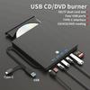 8-In-1 USB3.0 External DVD Drive,Ultra Slim Type-C Portable Burner,Read Write Play CD DVD for Windows,Mac and Linux PC