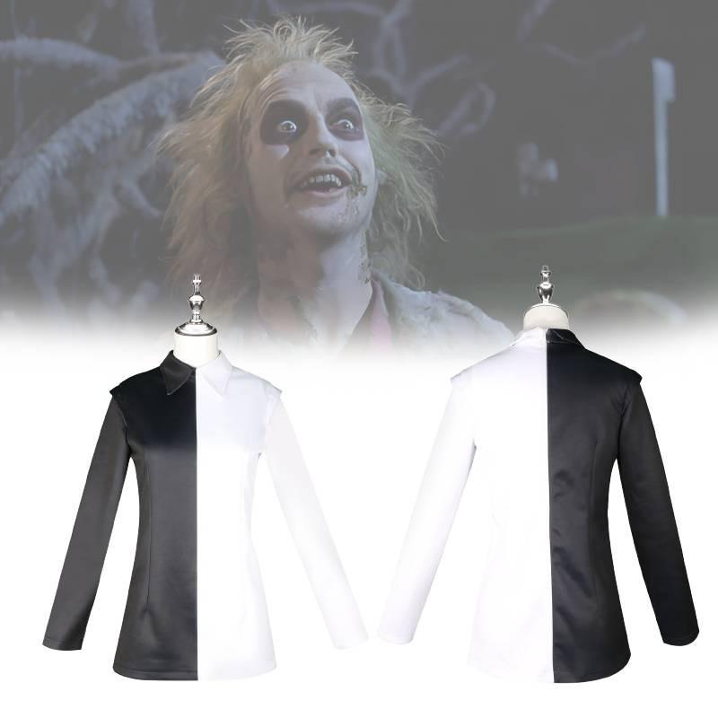 Cosplay 2 Beetlejuice Costume Kids Jumpsuit Halloween Party Role Fashion Play