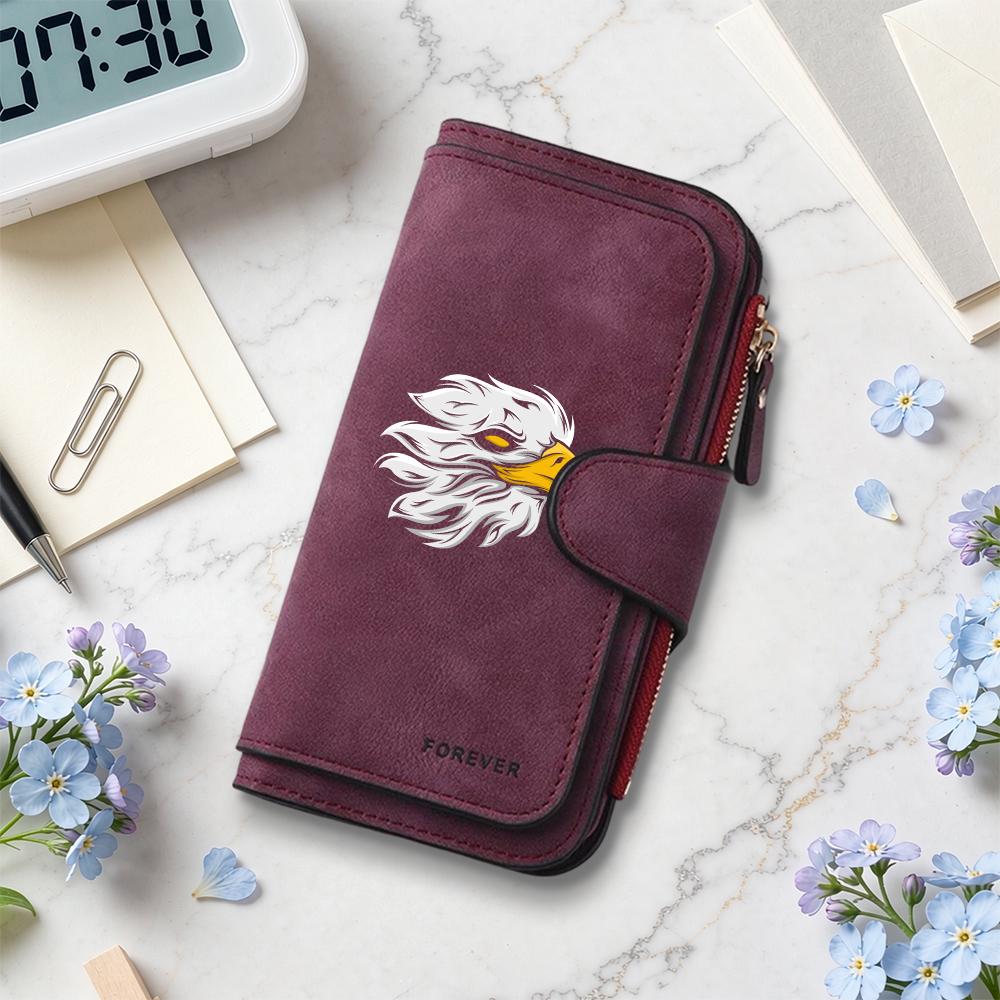 Stylish Eagle Pattern Long Wallet Forever Fashion Casual Card Holder Daily Purse For Men Women
