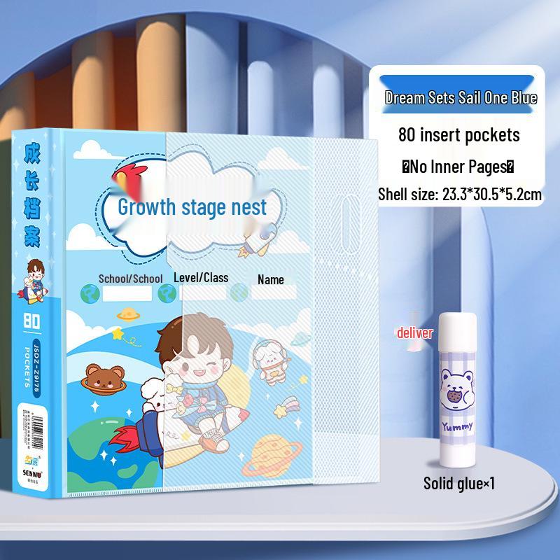 Children's Loose-Leaf Memory Book: Growth Record, Artworks, Photos & Kindergarten Keepsakes