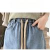 DIMANAF 2025 Plus Size Summer Denim Skirts Women Thin Elastic Casual Fashion A-Line Jeans Skirt High Waist