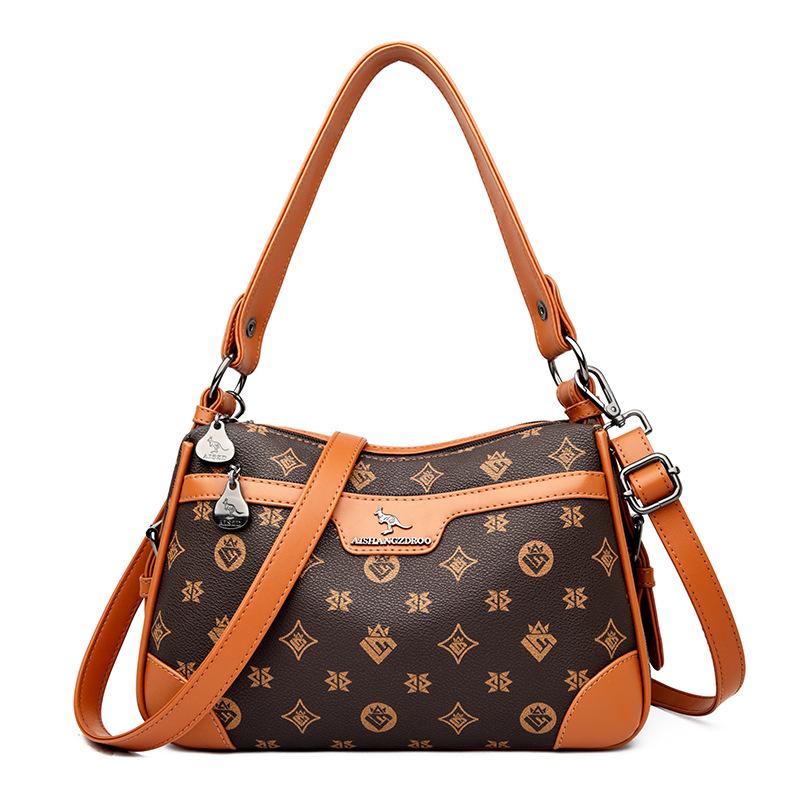 Bag Fashion Printed Women's Shoulder Crossbody Bag Women's Large Capacity Premium Sense Middle Mom Bag