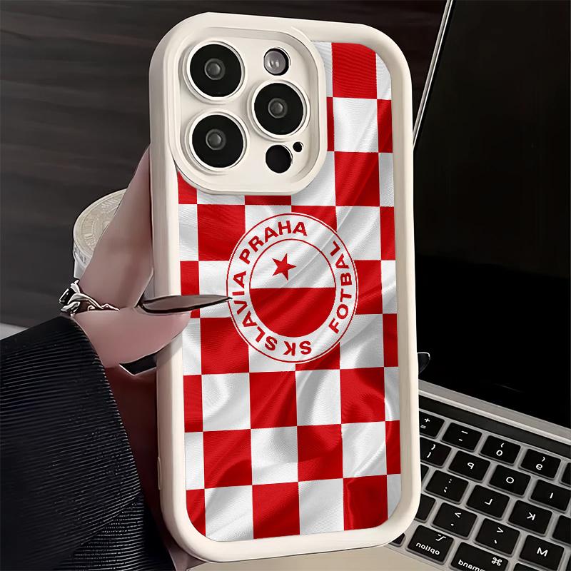 Phone Case for iPhone 17 Air 16E 15 16 Pro Max Sk Slavia Praha Czech Republic Cover 14 Plus 13 12 Mini Soft Shell Silicone Funda