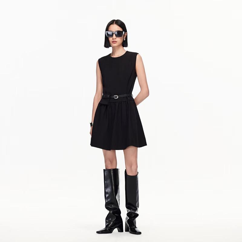 VEROMODA 2025 Autumn Belted A-Line Short Dress