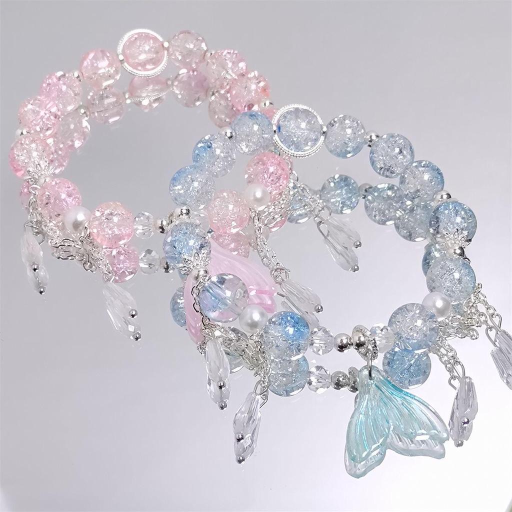 Mori Style Mermaid Crystal Bracelet - Versatile Beaded Design