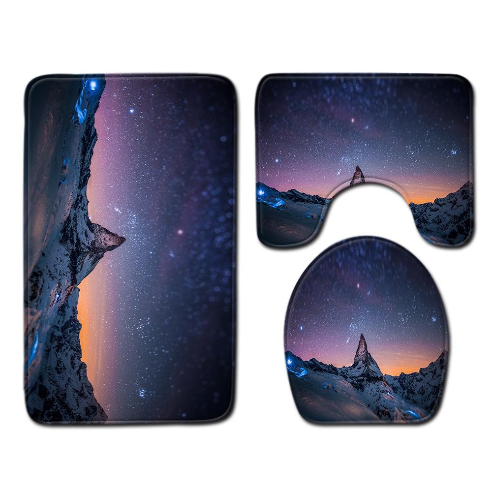 Star Bathroom Floor Mat Toilet Three-Piece Set