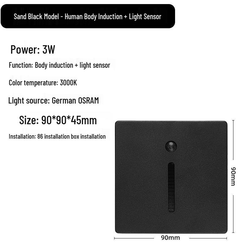 Type 86 Motion Sensor Stair Light for Home & Hotel Corridors