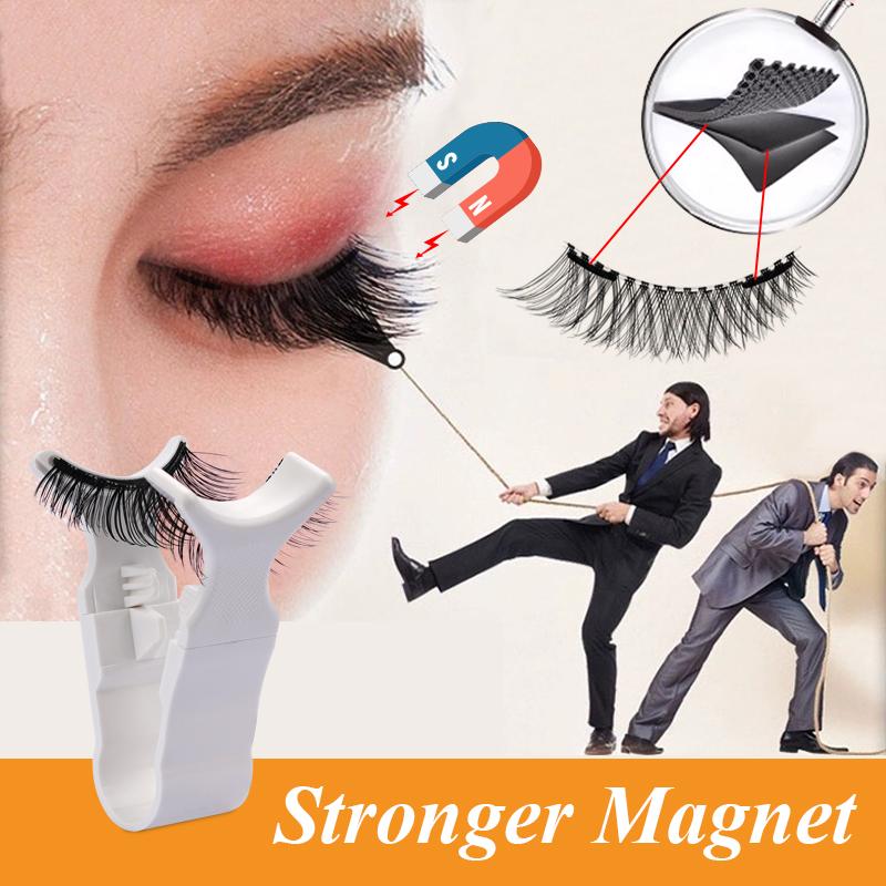 Magnet Lash, Reusable Wispy Faux Mink Strip Lashes Kit With Portable Mirror Case & Applicator, Custom Logo Magnet Lash
