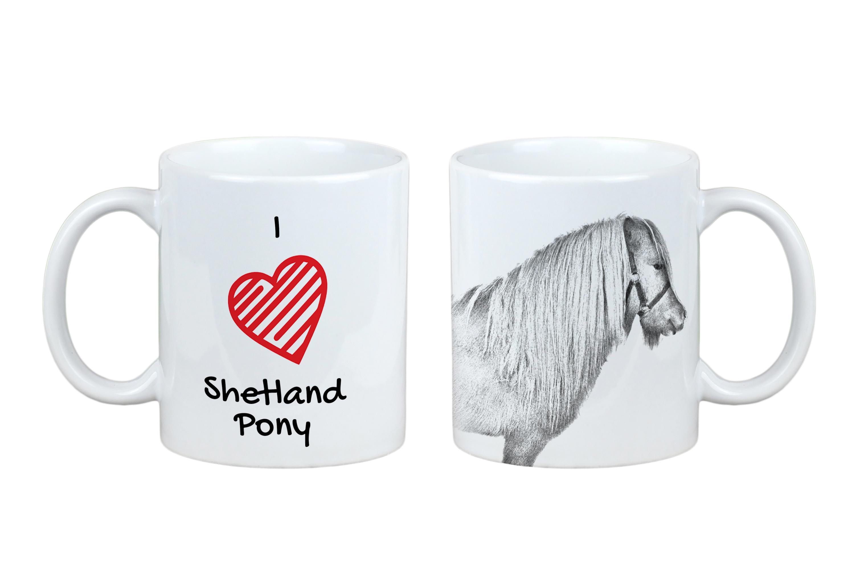 

Shetland Pony - cup with a horse, cute cup with graphics, a gift with your photo from the Art-Dog brand білий