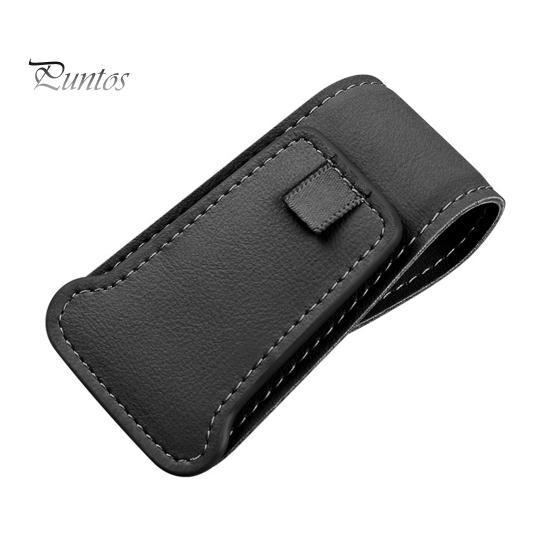 

Магнитный держатель для солнцезащитных очков на козырек автомобиля, держатель для очков из искусственной кожи, держатель для солнцезащитных очков в салоне автомобиля для быстрого доступа чёрный