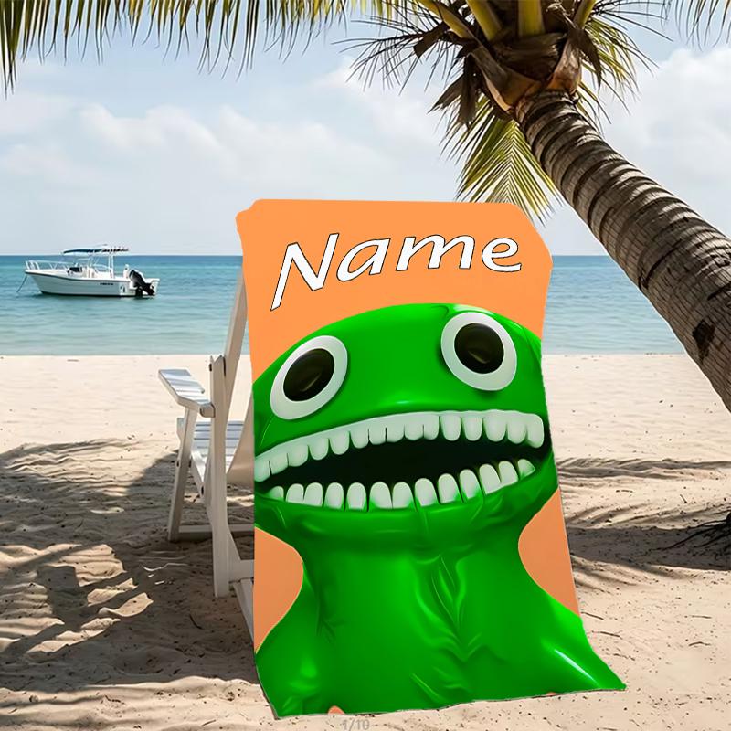 Customizable personalized beach towels Garten Of Banban themed designs.Suitable for the beach, yoga, sports;ideal as beach accessories