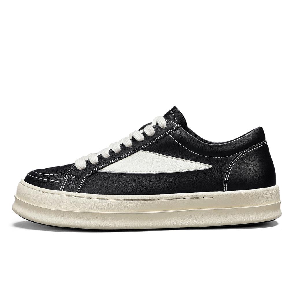 Fashion Men's Low Top Leather Sneakers Outdoor Casual Shoes