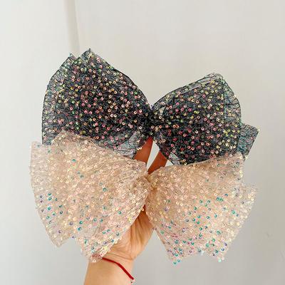 Headdress Head Sequined Clip Summer Mesh Flower Hairpin Hair Accessory Bow Barrettes