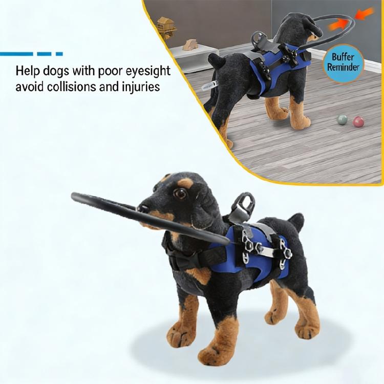 Breathable Adjustable Harness for Blind Pet Including Leash Protective Design Against Obstacles Comfortable Wear
