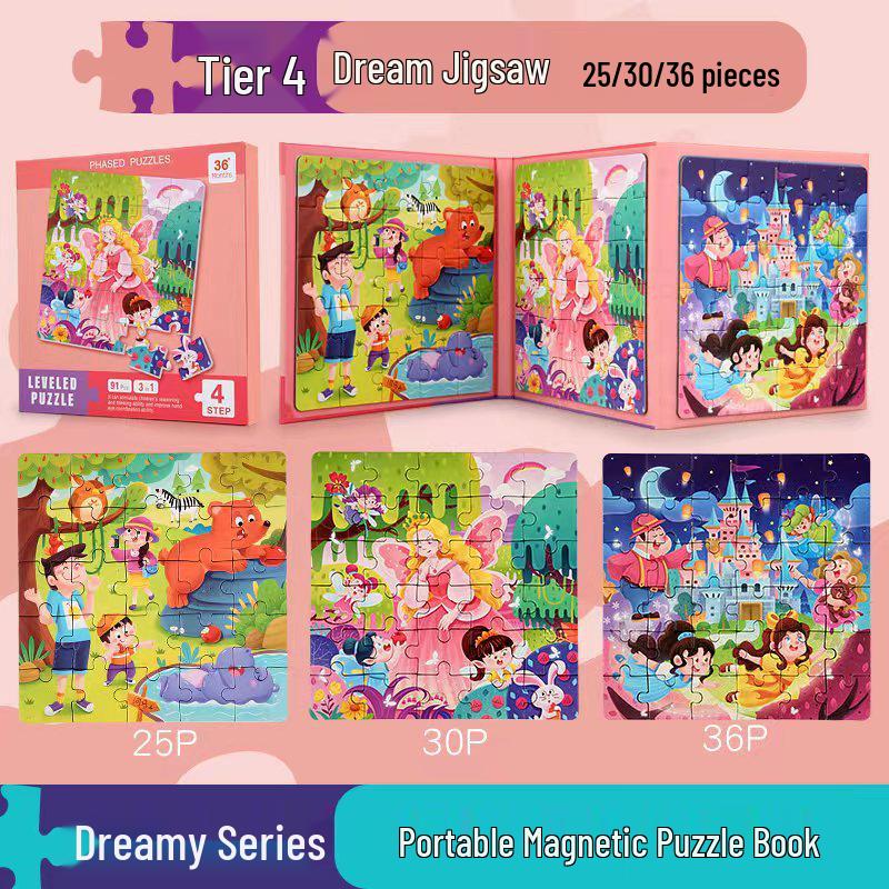 Magnetisches Baupuzzlespielbuch für Kleinkinder (1-3 Jahre) - Früherziehungsspielzeug