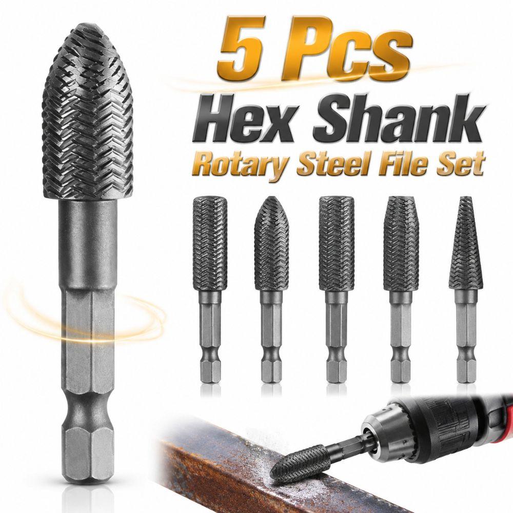 5 Pcs Heat-resistant Electric Rotary File Grinding Head For Drilling, Grinding Etc