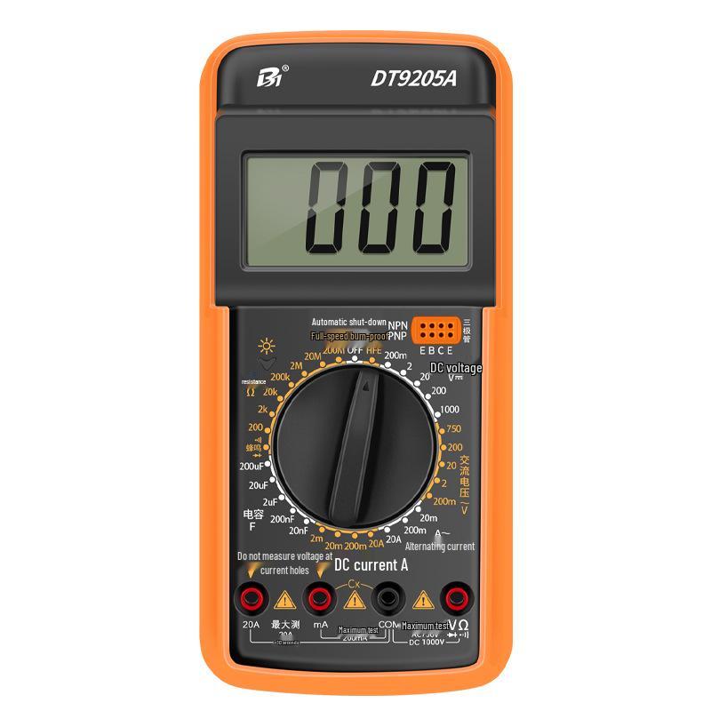 High Precision Anti-Burn Digital Multimeter Electrician's Model DT9205A/9205P-S9205PRO