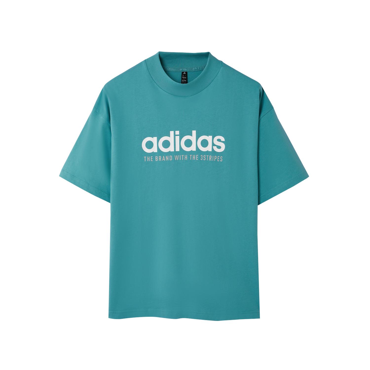 

Adidas Sportswear Comfortable Breathable Letter Round Neck Short Sleeve T-Shirt Men Tops KG8940 XS