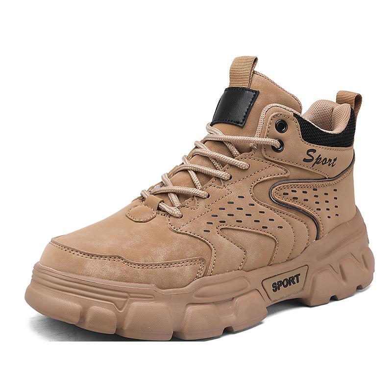 2025 Winter Men's Shoes Outdoor Casual High-top Shoes Men's Daily Platform Shoes Men's Warm Boots