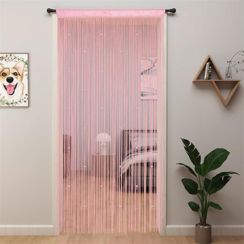 Beaded Curtain Door String Curtains for Doorway Tassels Beads Hanging Fringe Hippie Room Divider Window Hallway Entrance Wall Closet