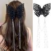 Fashion Butterfly Tassels Hairpin Female Elegant Hairpin Ponytail Buckle Hair Clip Headwear Women Summer Headdress Tools