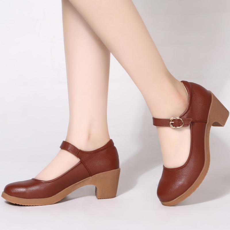 Mid-heel Soft-soled Dance Shoes for Women, Middle-aged and Elderly Mothers, Soft, Comfortable, Wear-resistant and Versatile High Heels