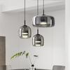 Nordic Postmodern Minimalist Glass Chandelier - Grey Designer Light for Restaurant, Bar, or Bedroom