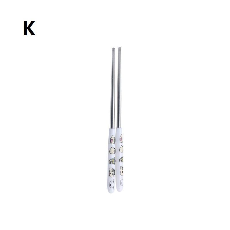 

1/3Pcs Cute Portable Cutlery Set Stainless Steel Fork Spoon Chopsticks Travel Camping Cutlery Storage Box