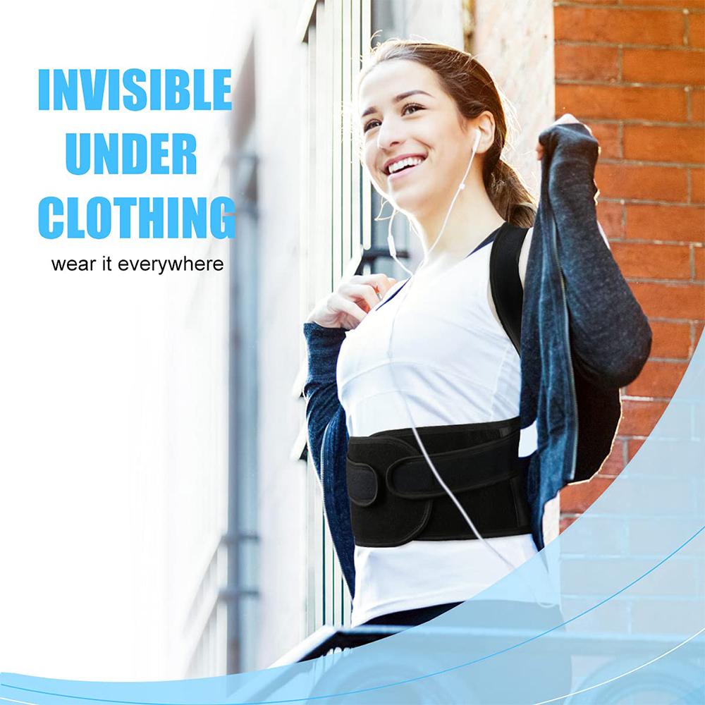 Korektor držení těla pro muže a ženy, opěrka zad pro bederní podporu a vzpřímený prodyšný vzpřimovač zad Korektor držení těla