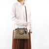 New COACH Lillie Coated Canvas With Leather Shoulder Bag Crossbody Bag Handbag Medium Size Women's Khaki Monogram C1786-IMNOX