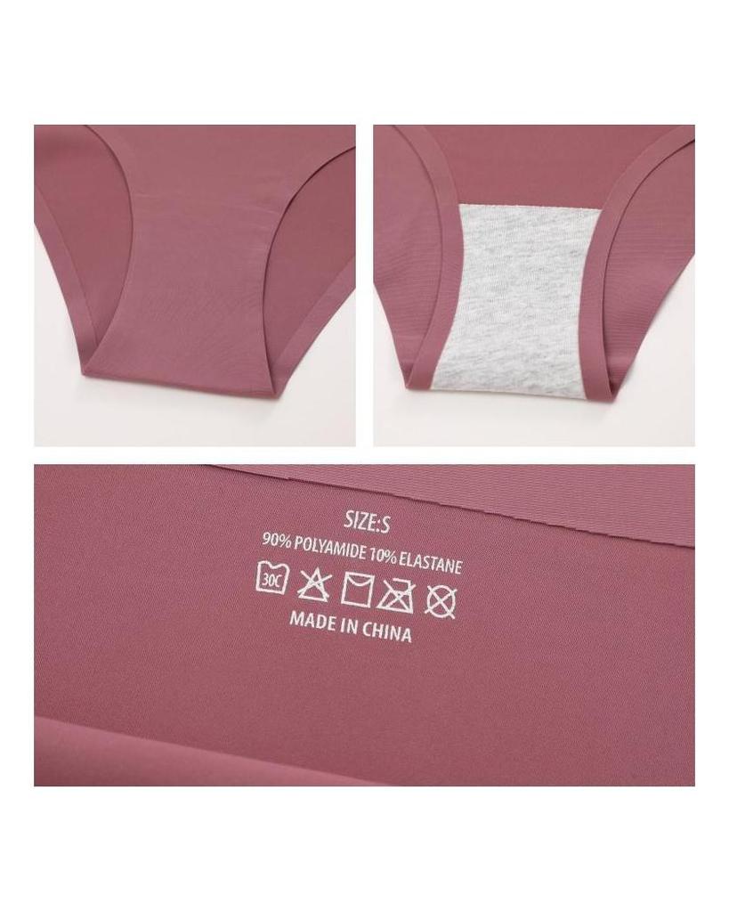 Allofme Women Modal Seamless and Traceless Panties Solid Color Underwear Soft and Comfortable Lingerie