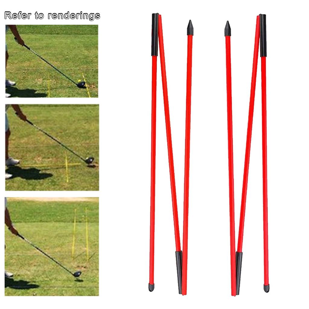 2pcs Golf Alignment Rods Training Sticks Aids for Aiming Trainer