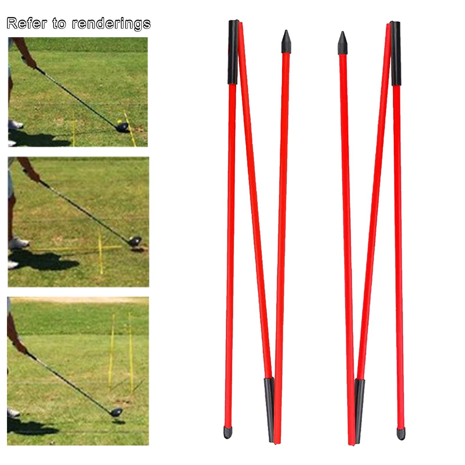2pcs Golf Alignment Rods Training Sticks Aids for Aiming Trainer