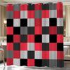 A Bathroom Shower Curtain, Puzzle Competition, Red Festive Shower Curtain, Includes 12 Hooks, 70.87*70.87inch Bathroom Window