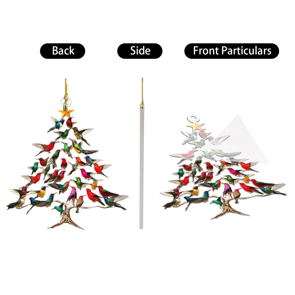 Akryl Platt Simulerad Fågeldekoration Hänge Färgglad Kolibri Julgransdekoration Jul DIY Festtillbehör