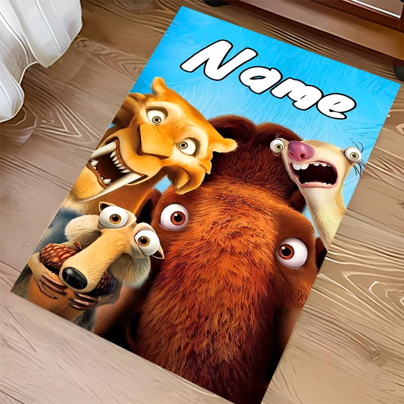 Custom personalization Ice Age Dawn of the Dinosaurs Print Area Rug - Soft, Washable Non-Slip Indoor Mat,Living Room,Home&Office Decorative Rug